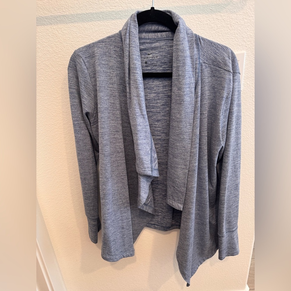 Nike Heather Gray Open-Front Women's Cardigan